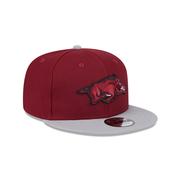 Arkansas New Era 9Fifty Snapback Two Tone Flat Brim Hat